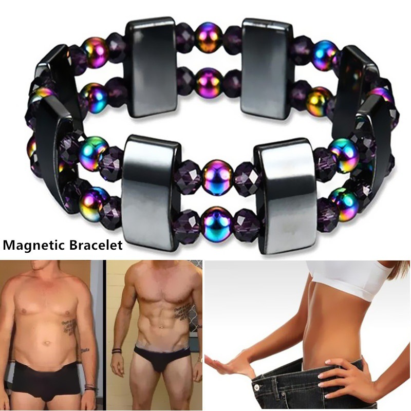 Weight Loss Body Slimming Anti-Fatigue Healing Bracelet Hematite Beads Bracelet Magnetic Therapy