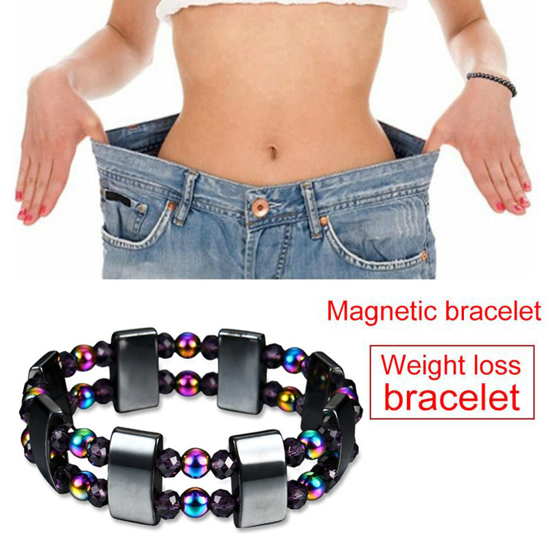 Weight Loss Body Slimming Anti-Fatigue Healing Bracelet Hematite Beads Bracelet Magnetic Therapy