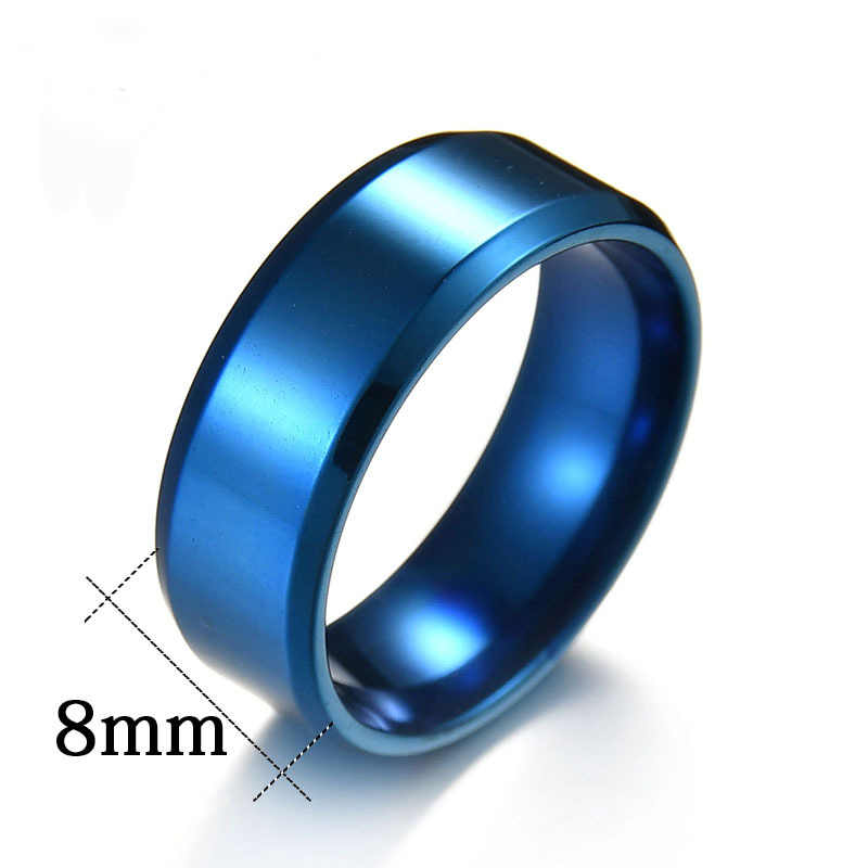 Men Black Titanium Stainless Ring  Lover Couple Rings For Women Fashion Jewellery Titanium Ring