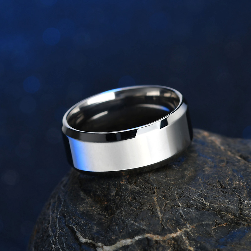 Men Black Titanium Stainless Ring  Lover Couple Rings For Women Fashion Jewellery Titanium Ring