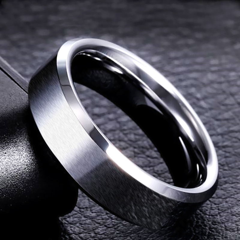 Men Black Titanium Stainless Ring  Lover Couple Rings For Women Fashion Jewellery Titanium Ring