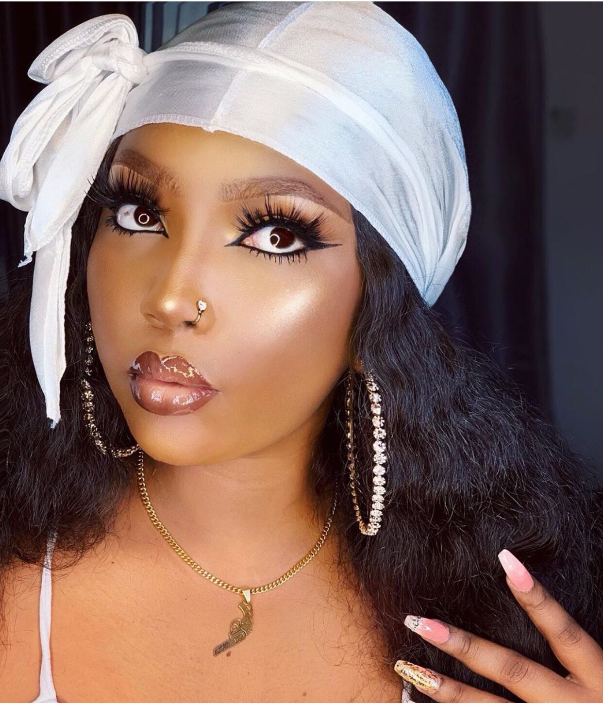 Men Silky Durags Bandanas Turban Hat Wigs Doo Durag Biker Headband Hair Accessories Long Tail Durag