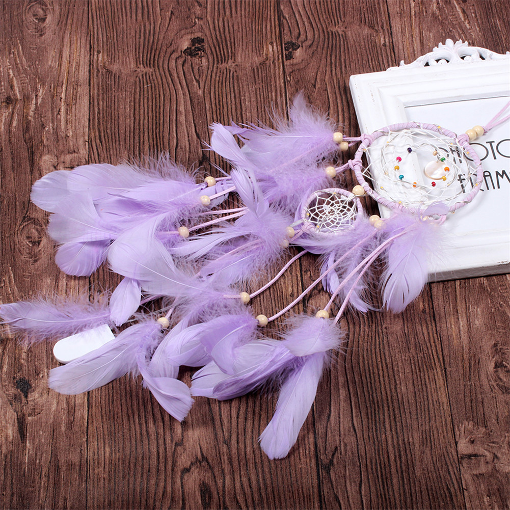 Dream Catcher LED Lighting Feather Dreamcatcher Girl Room Bell Bedroom Romantic Home Decoration