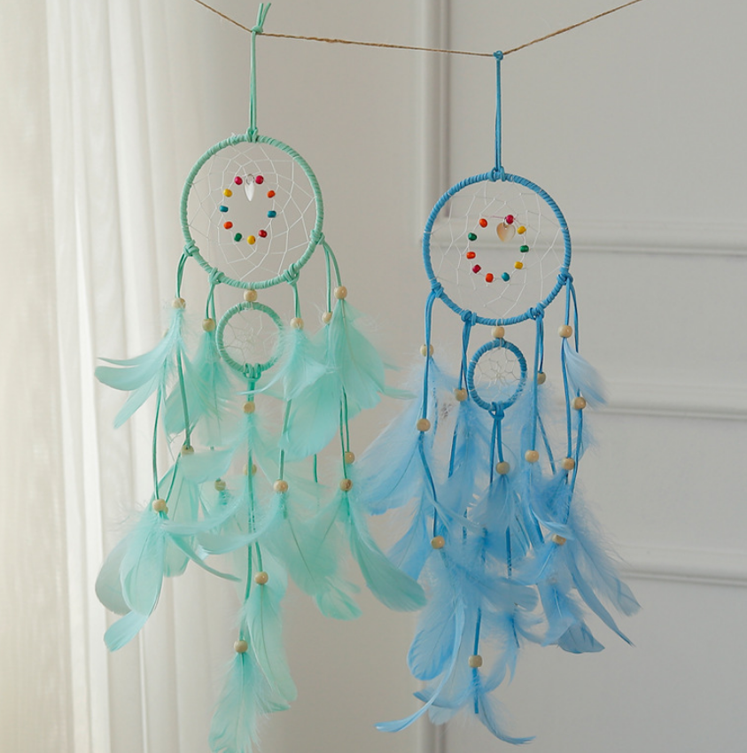 Dream Catcher LED Lighting Feather Dreamcatcher Girl Room Bell Bedroom Romantic Home Decoration