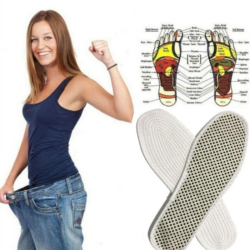 Magnetic Therapy Silicone Insoles Transparent Weight Loss Slimming Insole Massage Foot Care Shoe Pad