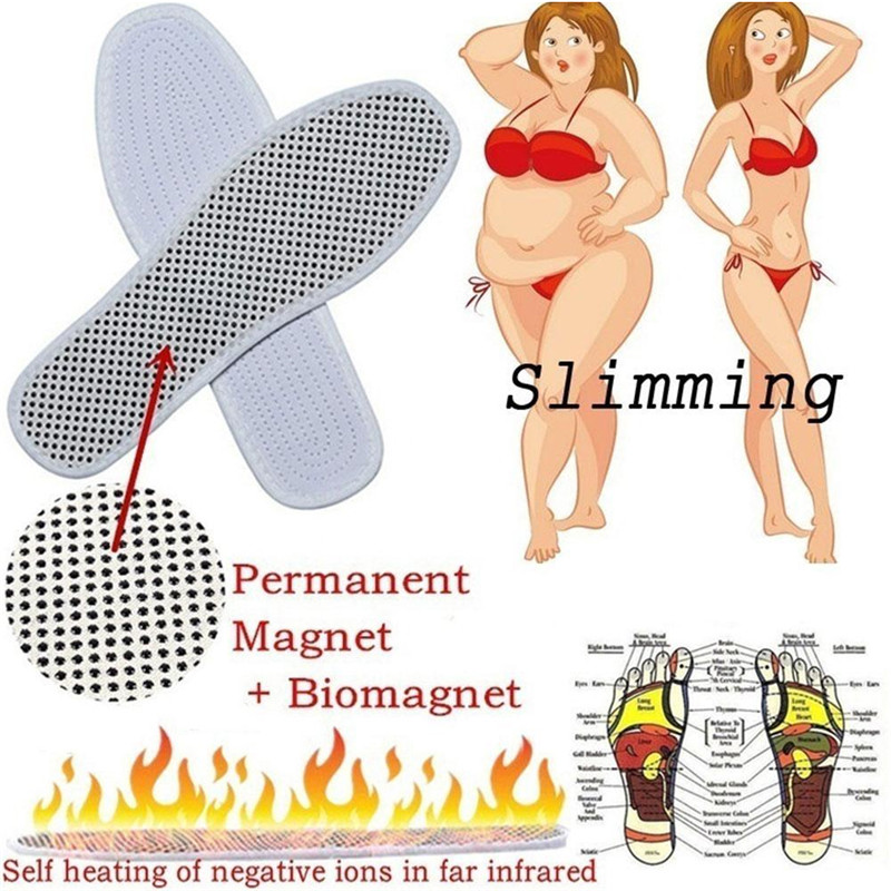 Magnetic Therapy Silicone Insoles Transparent Weight Loss Slimming Insole Massage Foot Care Shoe Pad