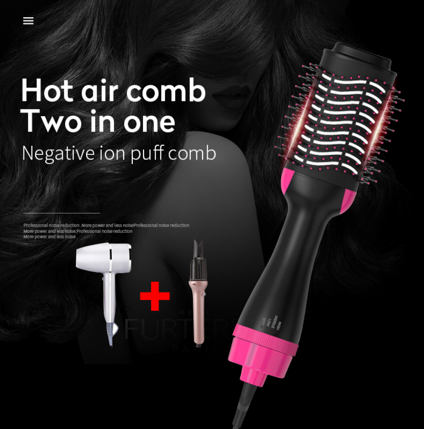 Pro One Step Hair Dryers Brush Volumizer 2 in 1 Hair Straightener Hot Air Curling Iron Rotating Hair Rollers Straightening Irons