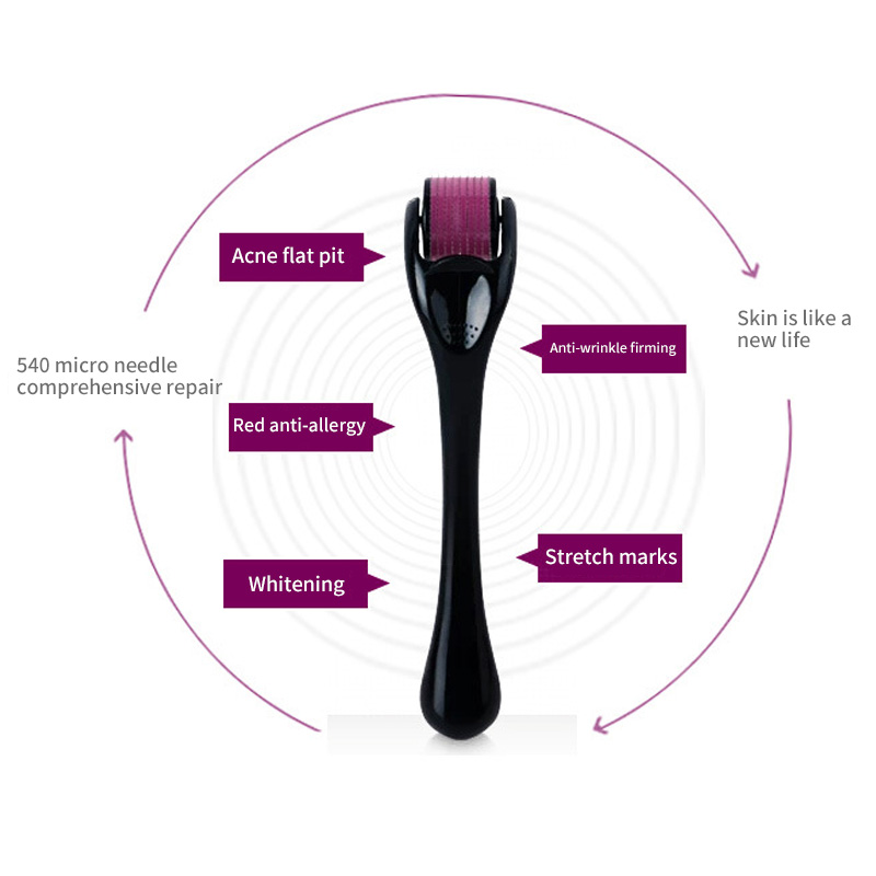 540 Derma Roller Micro Needles Titanium Microneedle Mezoroller Machine Skin Care Body Treatment