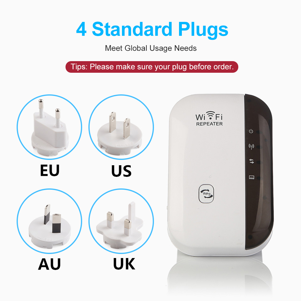 Wireless WiFi Repeater Wifi Extender 300Mbps WiFi Amplifier WiFi Booster Long Range Wi-fi Repeater