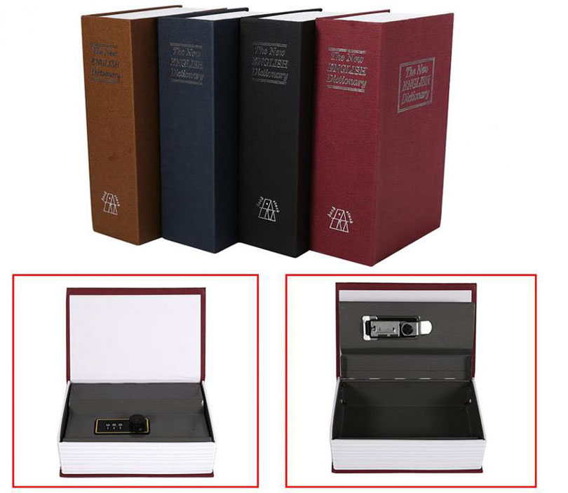 Dictionary Mini Safe Box Book Money Hide Secret Security Safe Lock Cash Money Storage Jewelry Locker