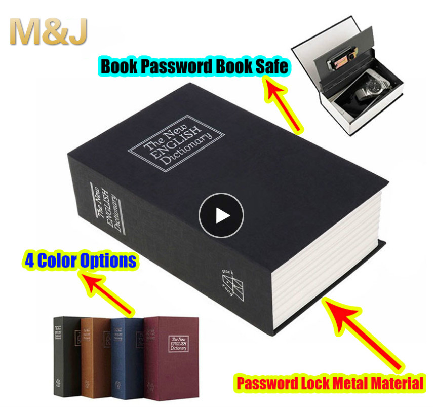 Dictionary Mini Safe Box Book Money Hide Secret Security Safe Lock Cash Money Storage Jewelry Locker