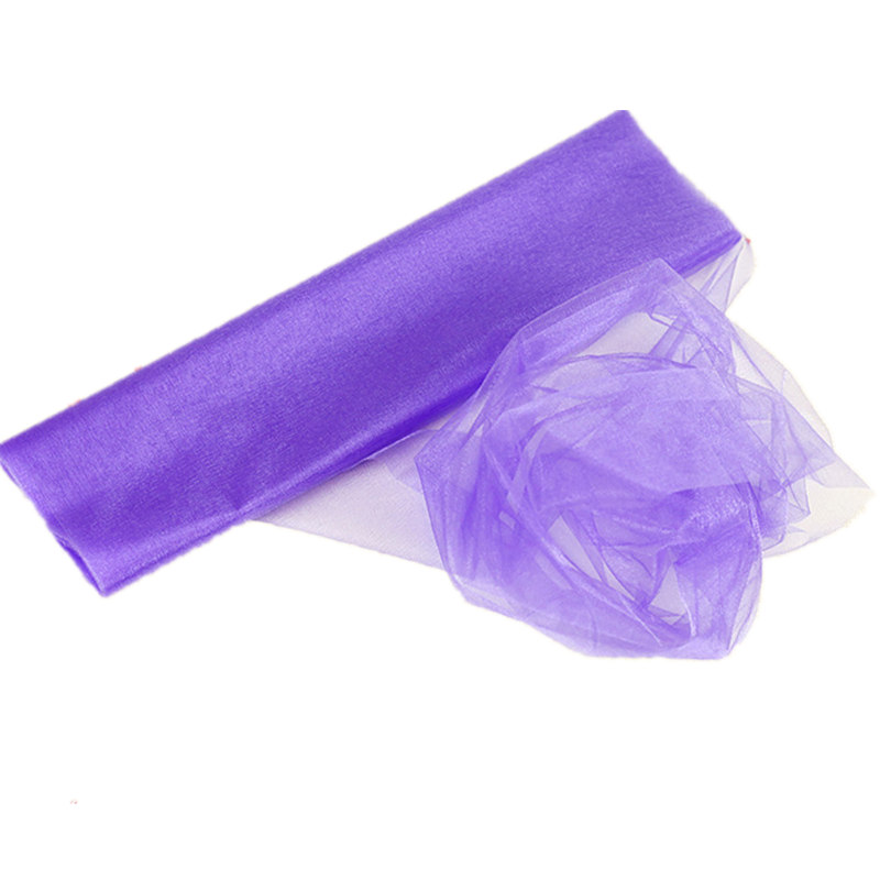 Mariage Yarn Tulle Roll Sheer Crystal Organza Fabric Birthday Event Party Wedding Decoration