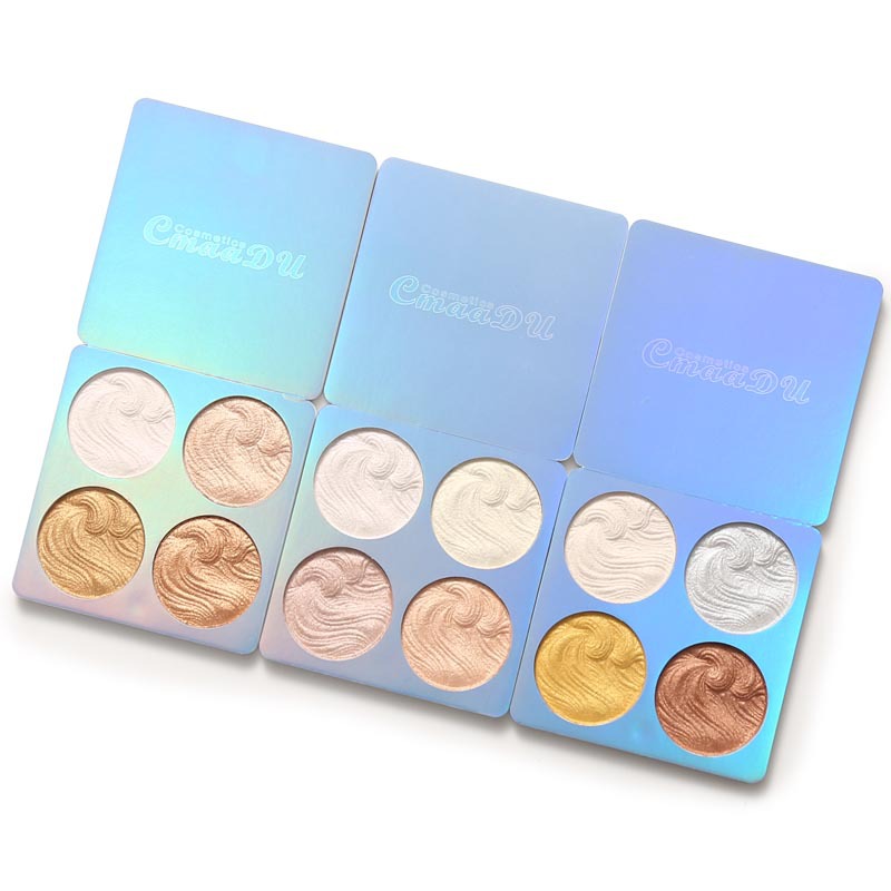 New Highlighter Powder Palette High Gloss Shimmer Powder Bronzer Repair Haileyter Pallet Makeup