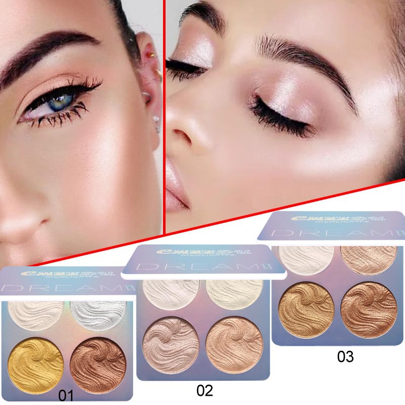 New Highlighter Powder Palette High Gloss Shimmer Powder Bronzer Repair Haileyter Pallet Makeup