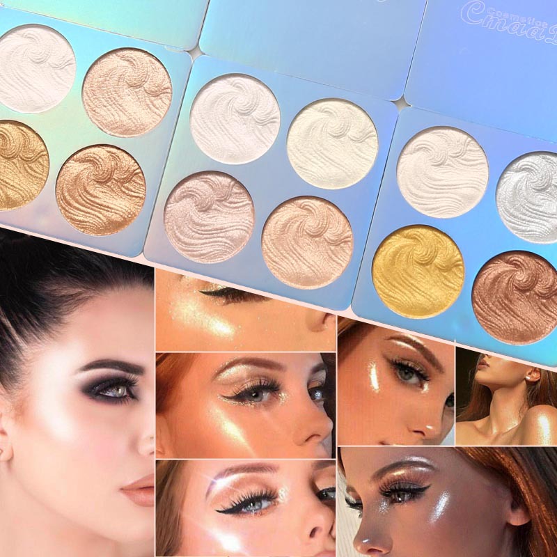 New Highlighter Powder Palette High Gloss Shimmer Powder Bronzer Repair Haileyter Pallet Makeup