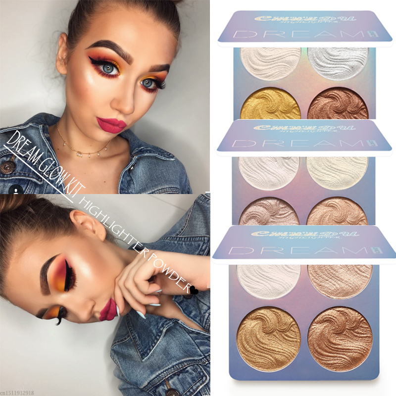 New Highlighter Powder Palette High Gloss Shimmer Powder Bronzer Repair Haileyter Pallet Makeup