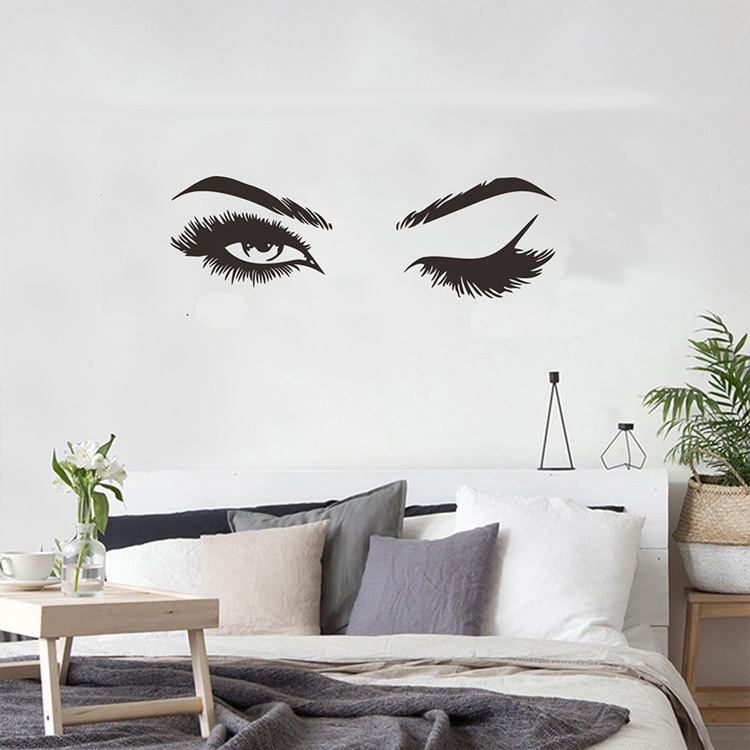 Creative Pretty Eyelashes Wall Sticker Girl Room Living Room Decorations Wallpaper Mural Art Decals