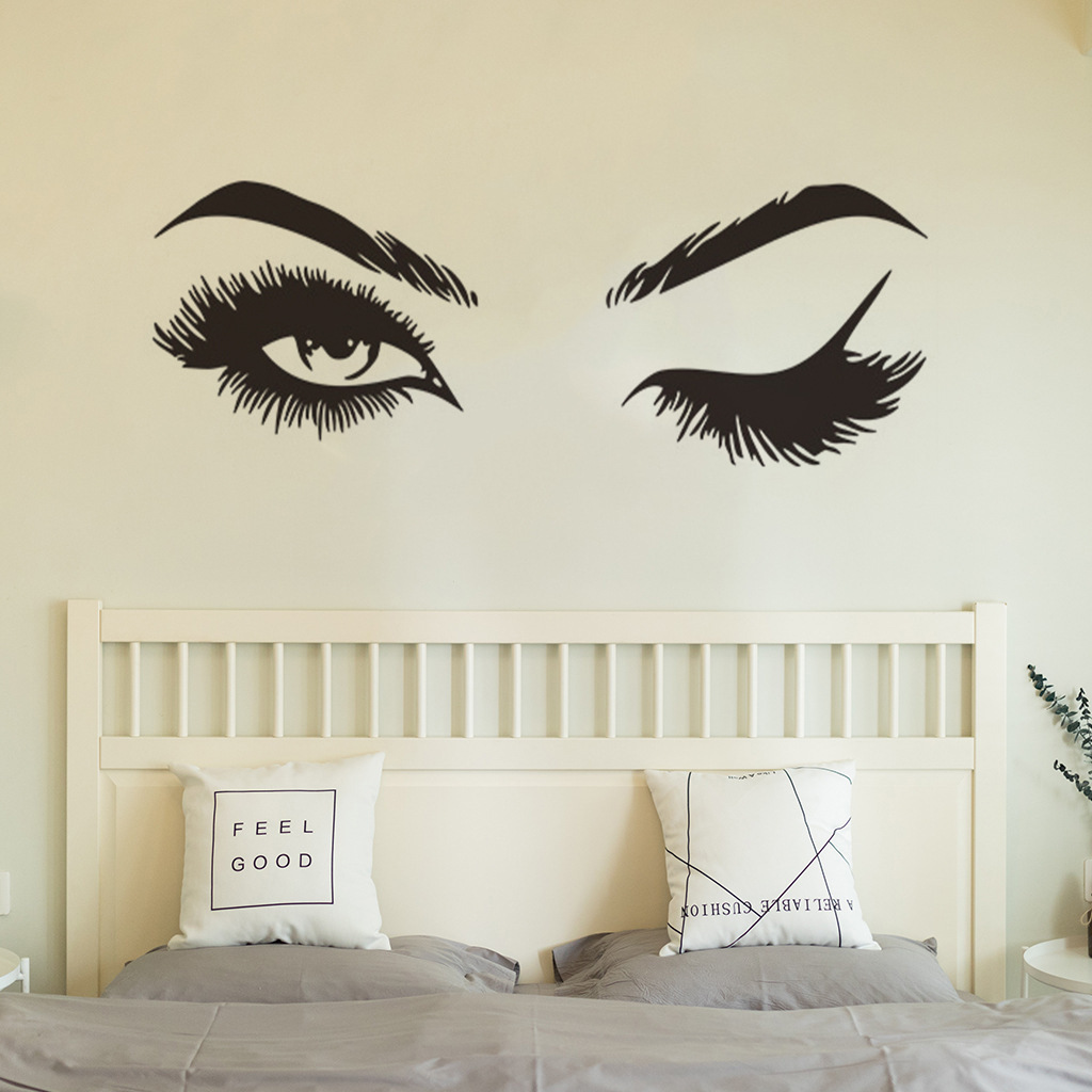 Creative Pretty Eyelashes Wall Sticker Girl Room Living Room Decorations Wallpaper Mural Art Decals