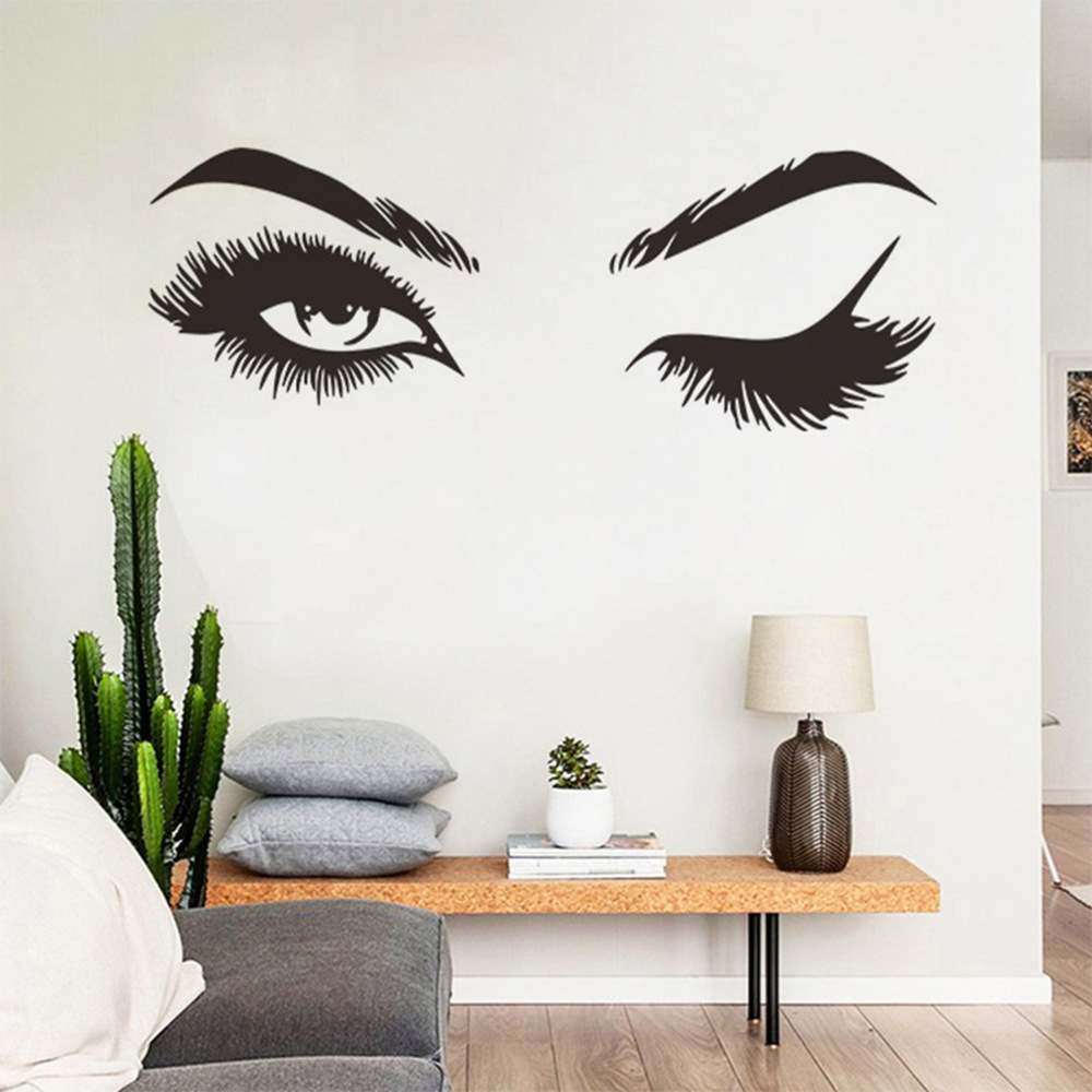 Creative Pretty Eyelashes Wall Sticker Girl Room Living Room Decorations Wallpaper Mural Art Decals
