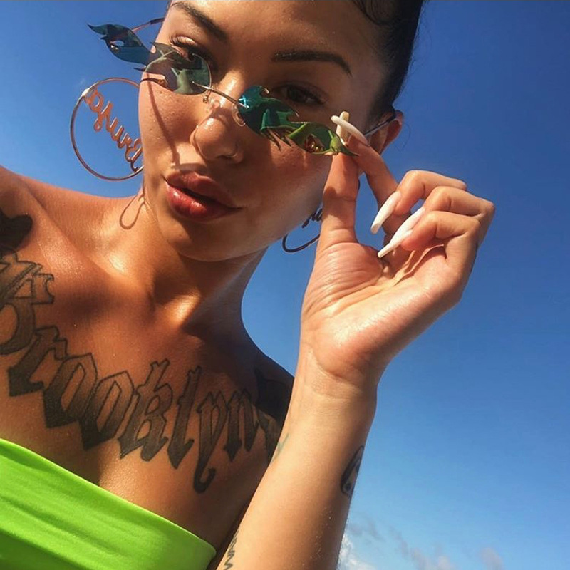 Cat Eye Sunglasses Women Vintage Brand Designer Glasses Men Metal Women Trendy Mirror Eyewear UV400