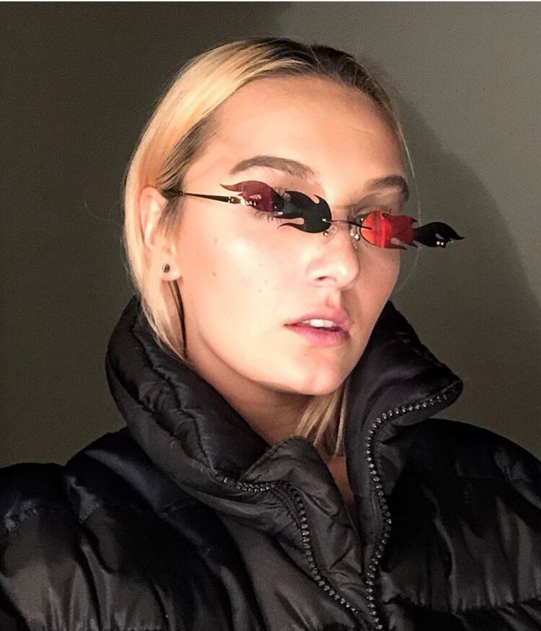 Cat Eye Sunglasses Women Vintage Brand Designer Glasses Men Metal Women Trendy Mirror Eyewear UV400