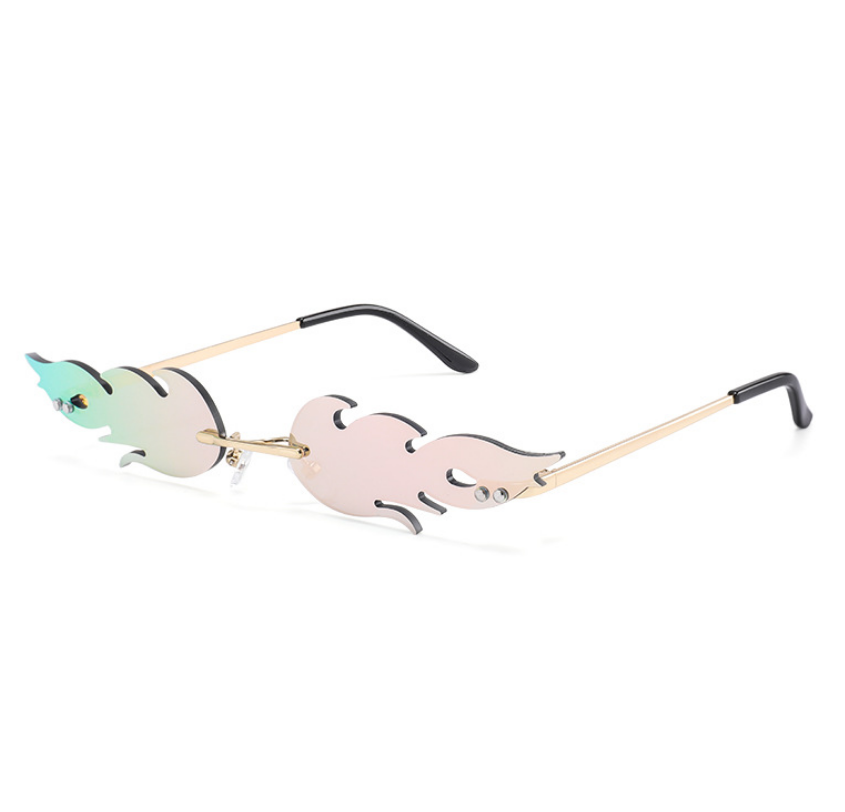 Cat Eye Sunglasses Women Vintage Brand Designer Glasses Men Metal Women Trendy Mirror Eyewear UV400