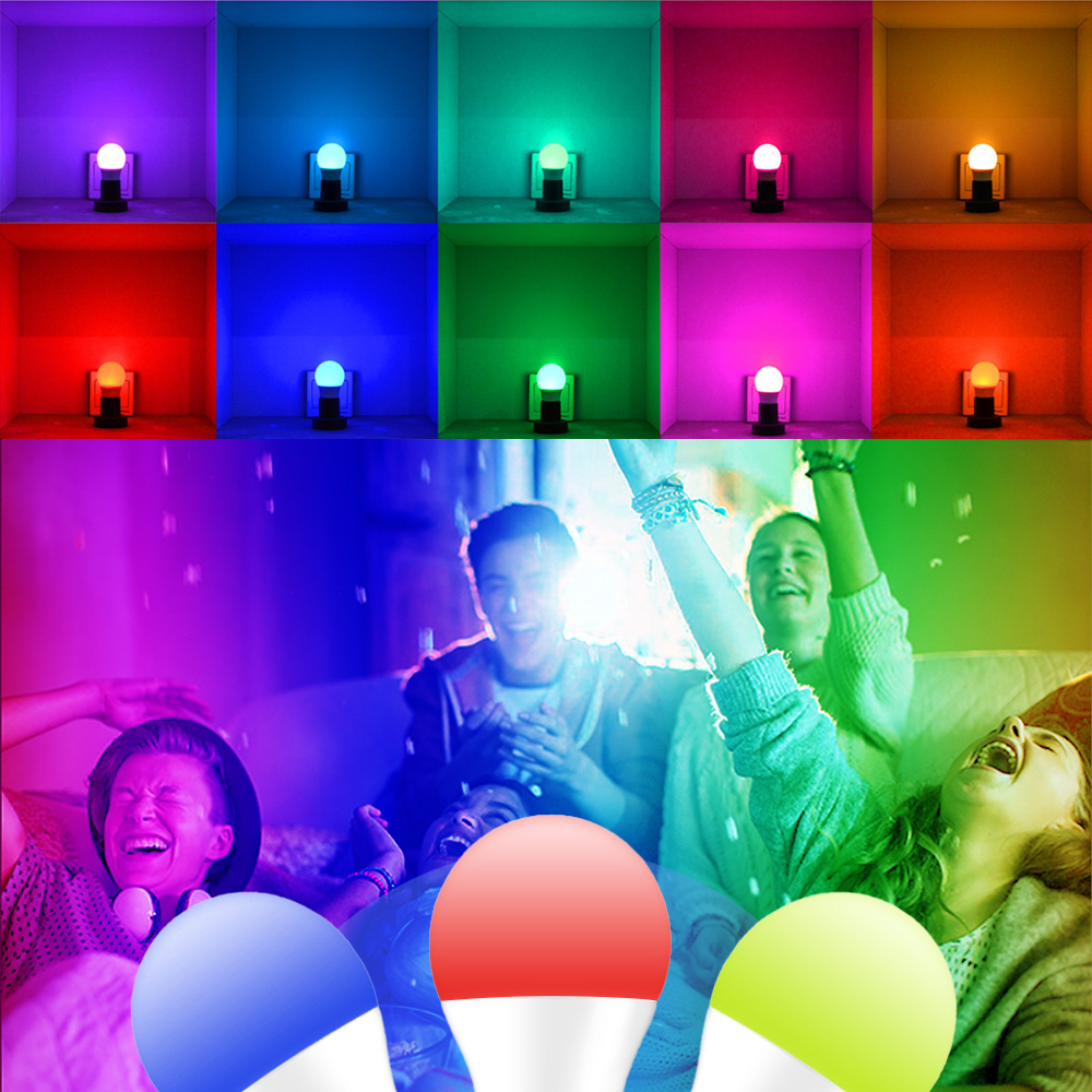 E27 RGB LED Bulb Lights RGB Lampada Changeable Colorful RGBW LED Lamp With IR Remote Control