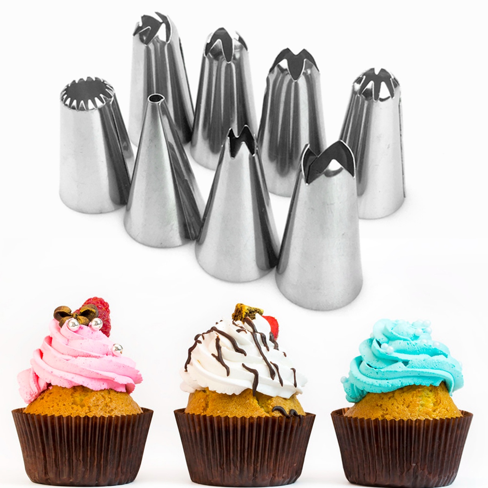 14Pcs/Set Icing Piping Nozzles Set with Pastry Bag Scraper Cream Tips Reusable Cake Decorating Tool