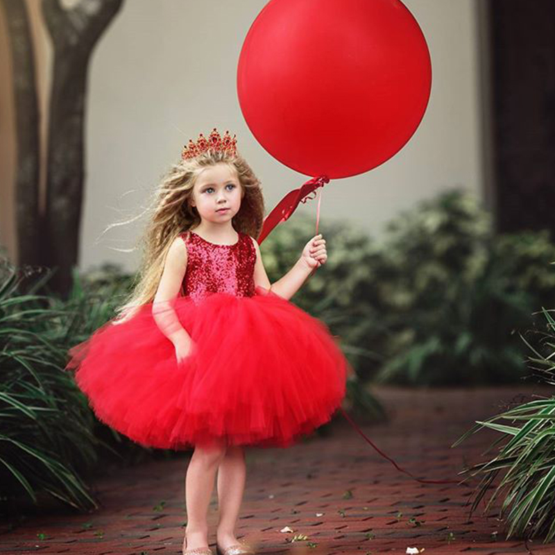 Princess Kids Baby Fancy Dress Sequins Party Dress For Girl Clothes Children Backless Design Dresses