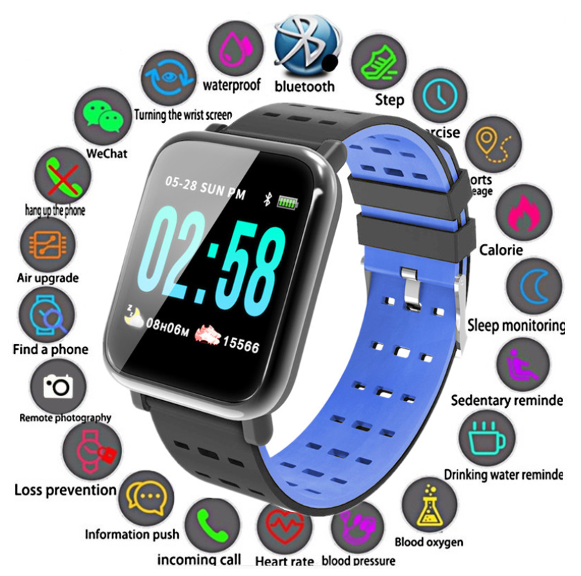 Smart Watches Heart Rate Monitor Sport Fitness Tracker Blood Pressure For iPhone Phones infinix