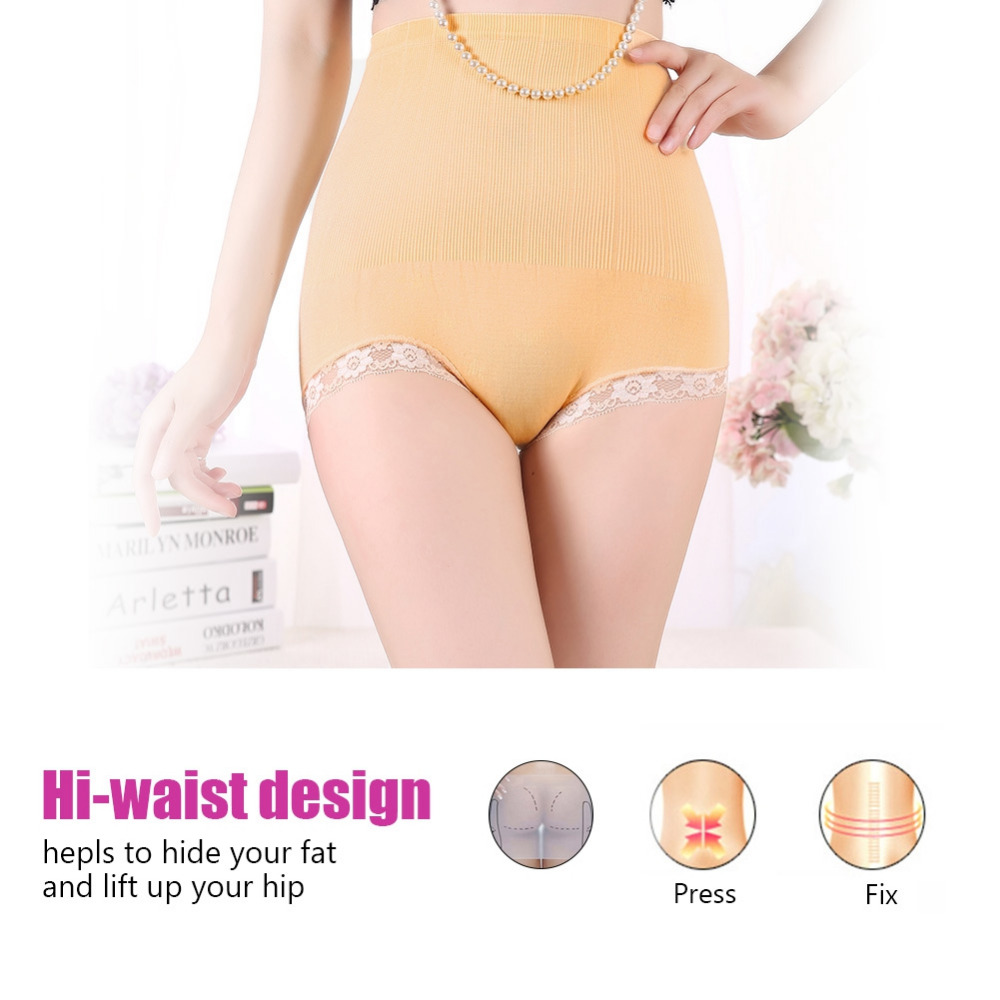 1Pc Shaping Tummy Bondage Corset High Waist Slimming Panty Waist Trainer Lace Pants Underwear
