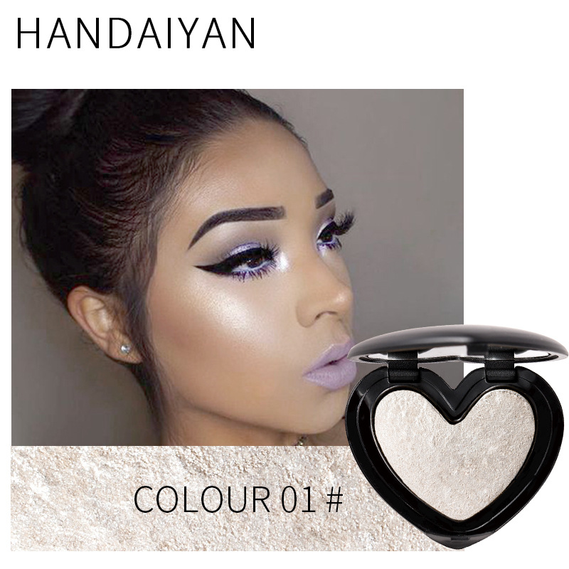 Beauty Makeup Shimmer Highlighter Face Cosmetics Pressed Powder Highlight Palette Brighten Skin