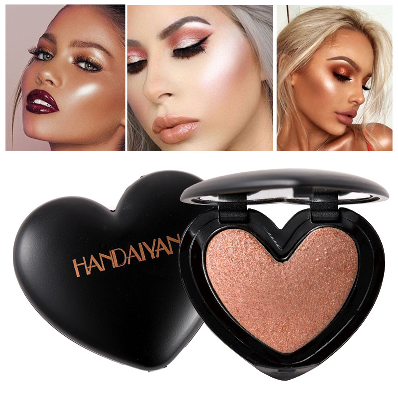 Beauty Makeup Shimmer Highlighter Face Cosmetics Pressed Powder Highlight Palette Brighten Skin