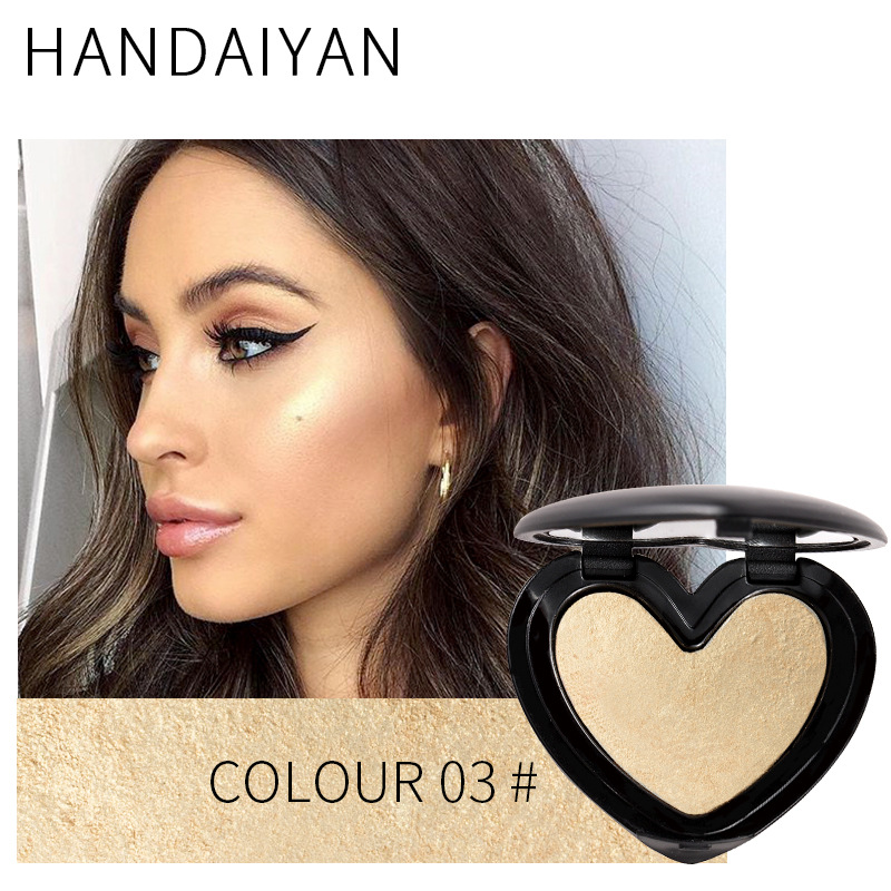 Beauty Makeup Shimmer Highlighter Face Cosmetics Pressed Powder Highlight Palette Brighten Skin