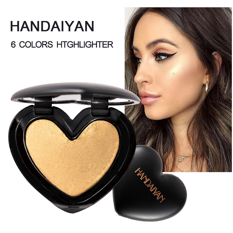 Beauty Makeup Shimmer Highlighter Face Cosmetics Pressed Powder Highlight Palette Brighten Skin