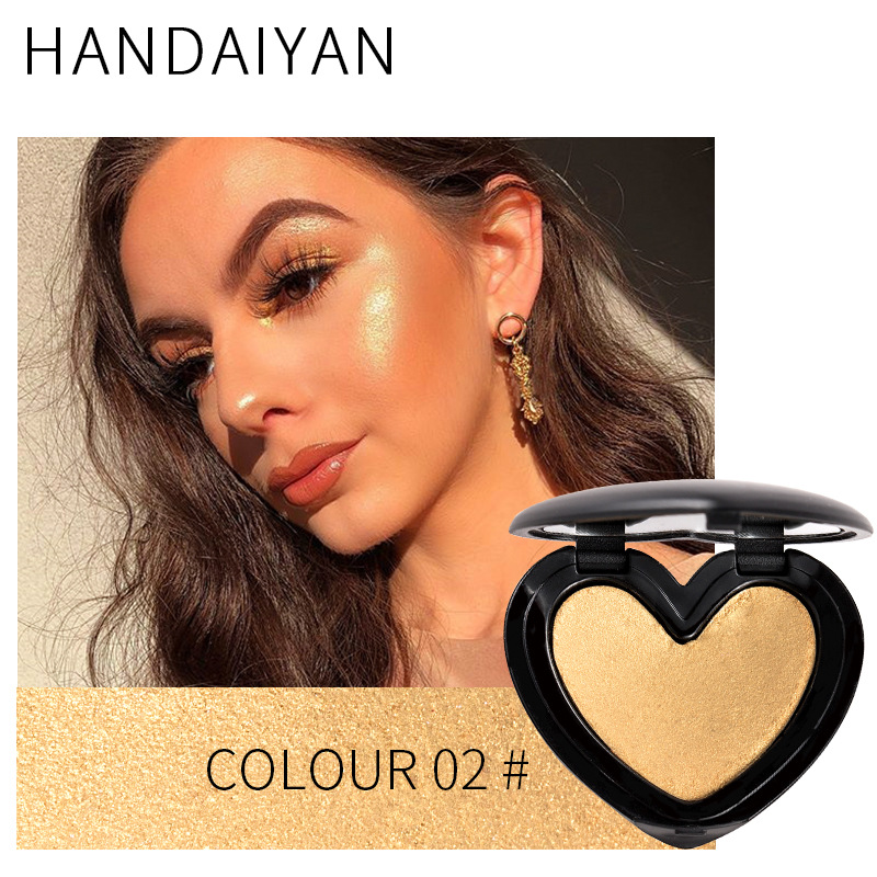Beauty Makeup Shimmer Highlighter Face Cosmetics Pressed Powder Highlight Palette Brighten Skin