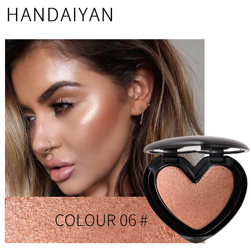 Beauty Makeup Shimmer Highlighter Face Cosmetics Pressed Powder Highlight Palette Brighten Skin