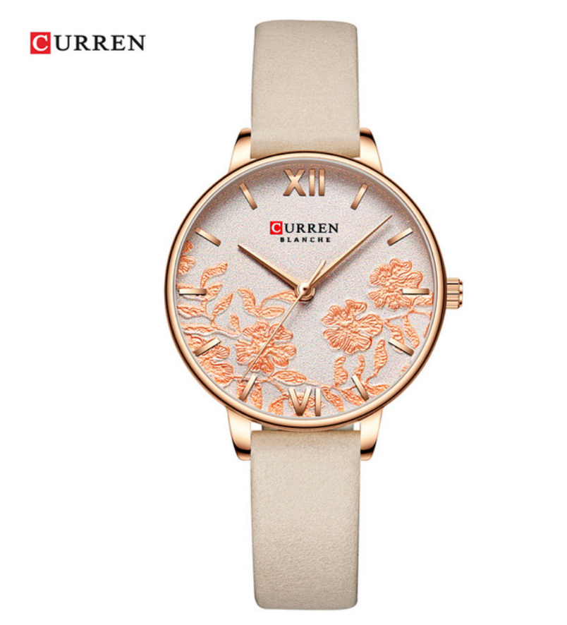 CURREN Women&apos;s Watches Top Brand Luxury Stainless Steel Strap Wristwatch Rose Clock Watch Sales