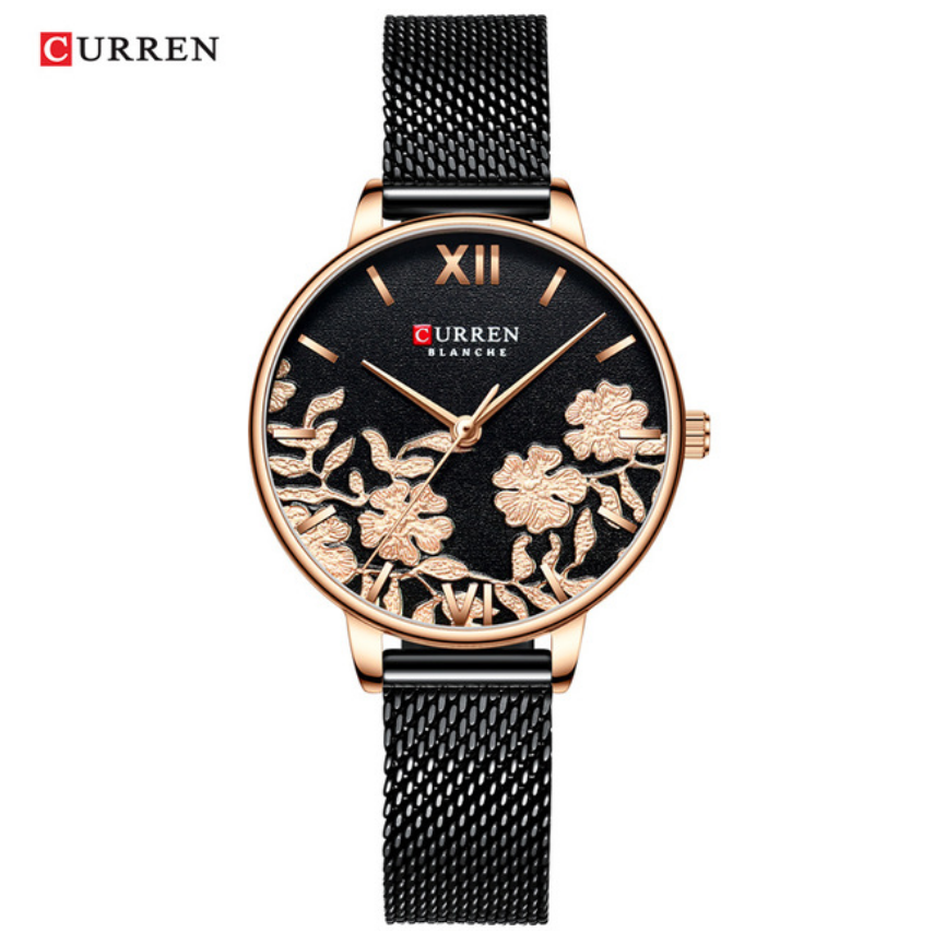 CURREN Women&apos;s Watches Top Brand Luxury Stainless Steel Strap Wristwatch Rose Clock Watch Sales