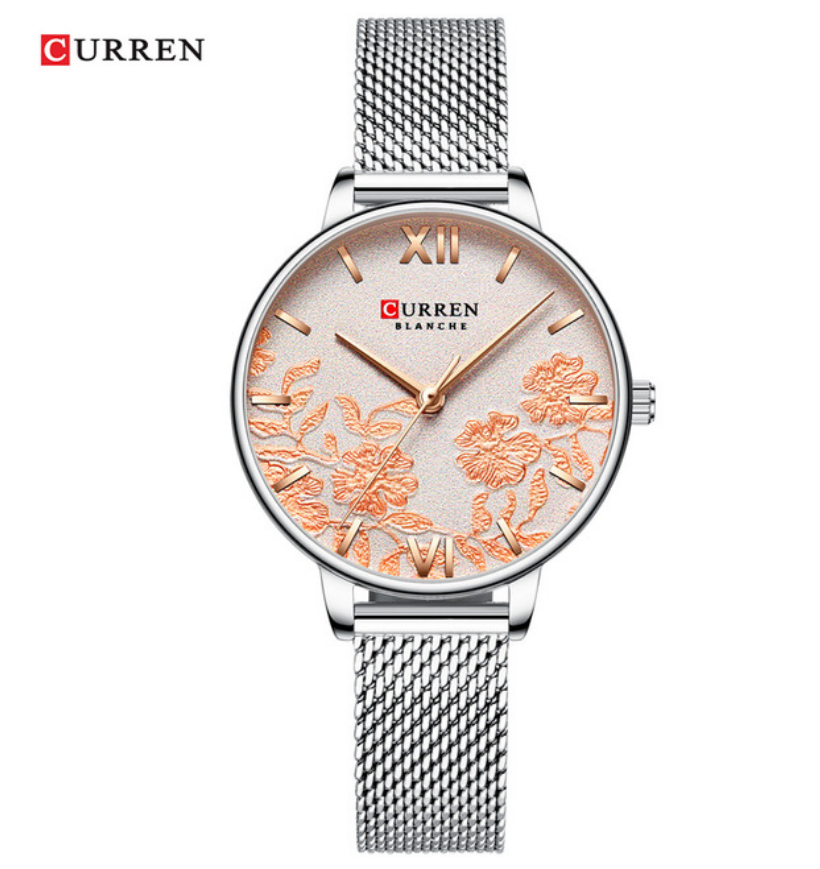 CURREN Women&apos;s Watches Top Brand Luxury Stainless Steel Strap Wristwatch Rose Clock Watch Sales
