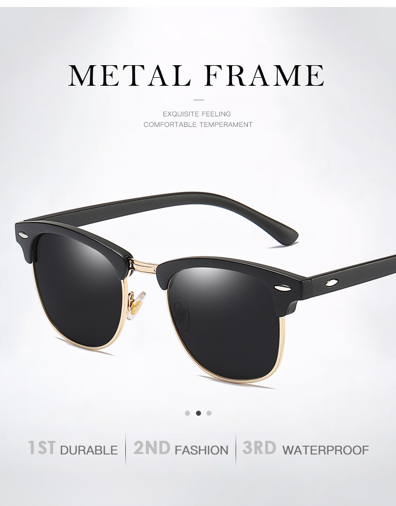 Classic Polarized Sunglasses Men Women Driving Square Style Sun GlassesDesign Square Frame