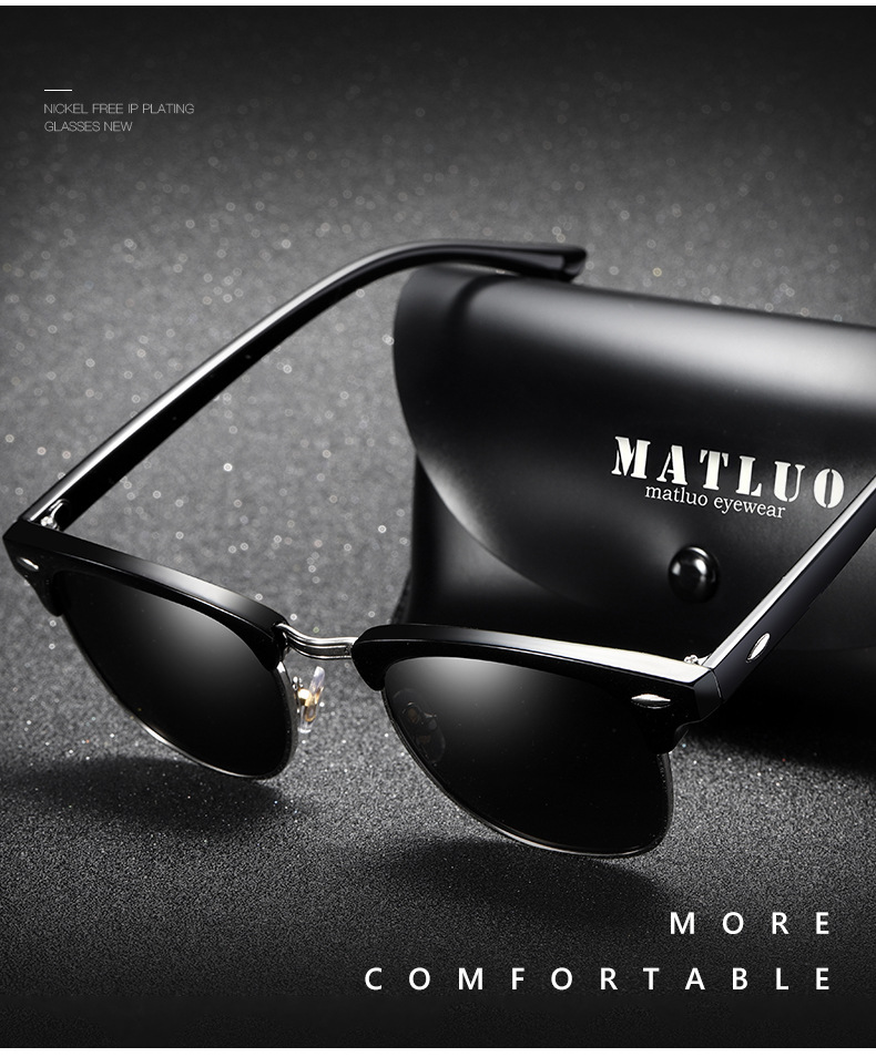 Classic Polarized Sunglasses Men Women Driving Square Style Sun GlassesDesign Square Frame
