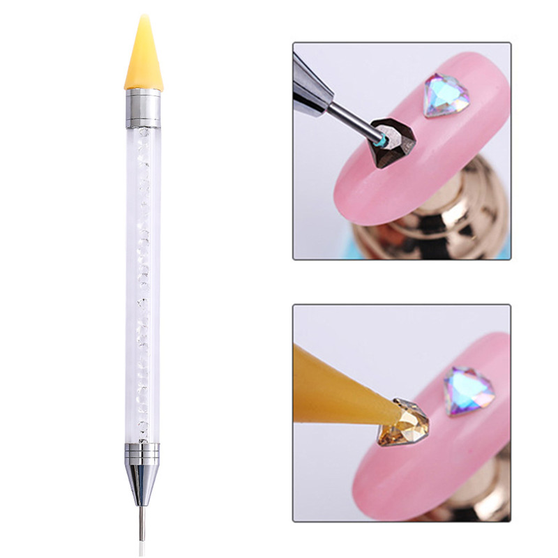 1Pc Dual-ended Dotting Pen Picker Wax Pencil Acrylic Nail Art Tool Manicure Decor Handle Picker Wax