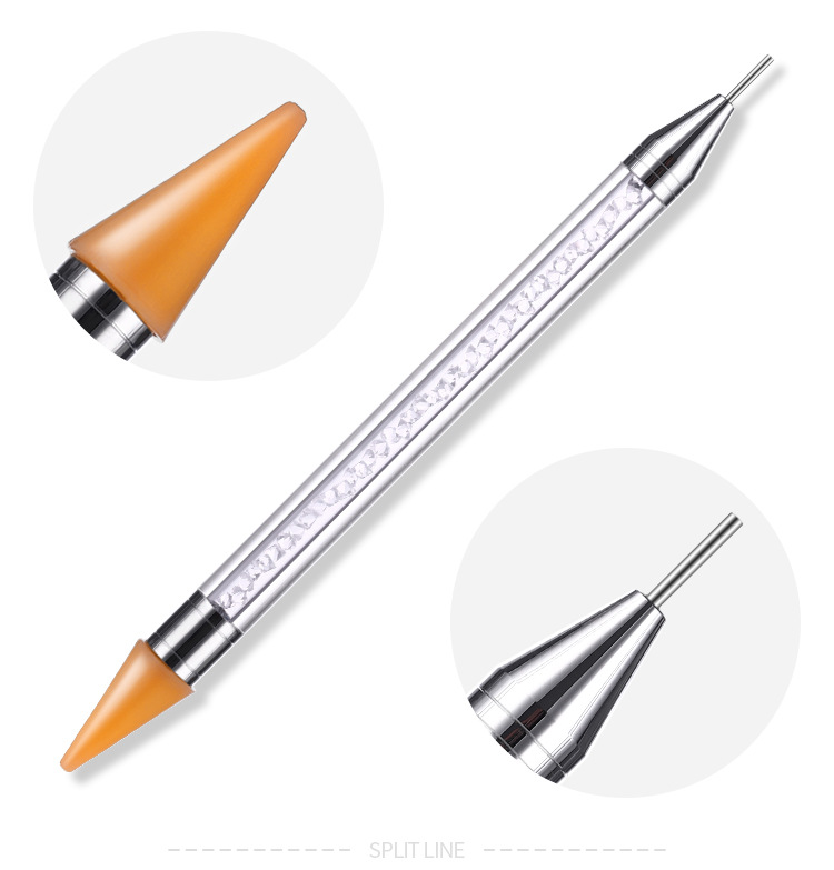 1Pc Dual-ended Dotting Pen Picker Wax Pencil Acrylic Nail Art Tool Manicure Decor Handle Picker Wax