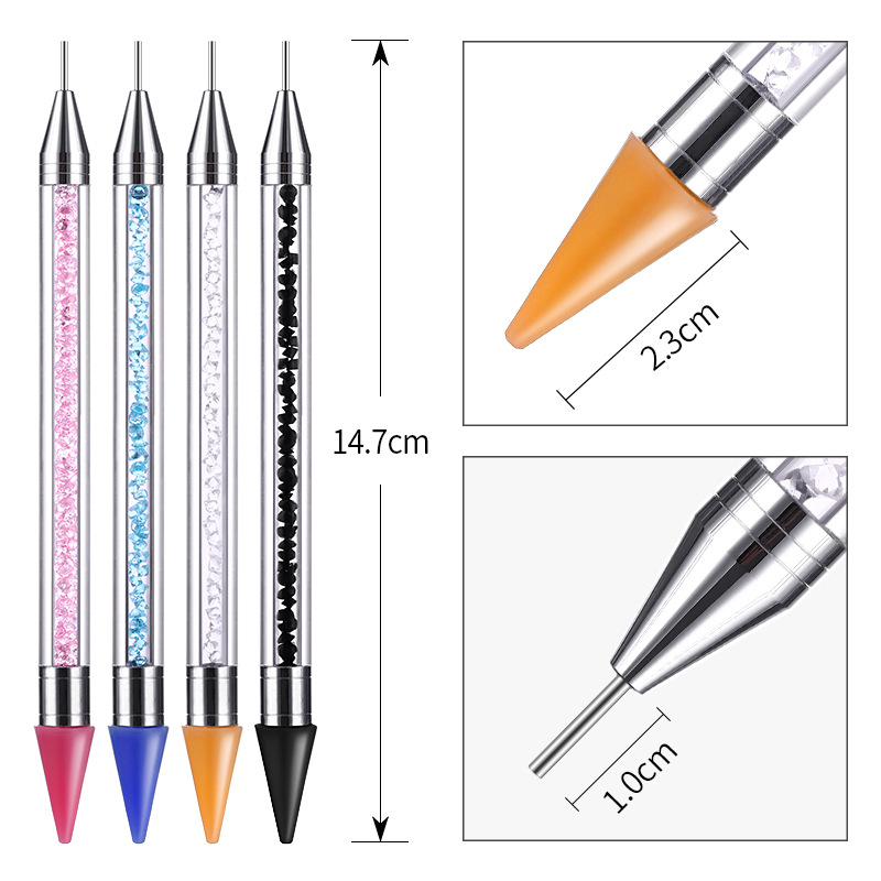 1Pc Dual-ended Dotting Pen Picker Wax Pencil Acrylic Nail Art Tool Manicure Decor Handle Picker Wax