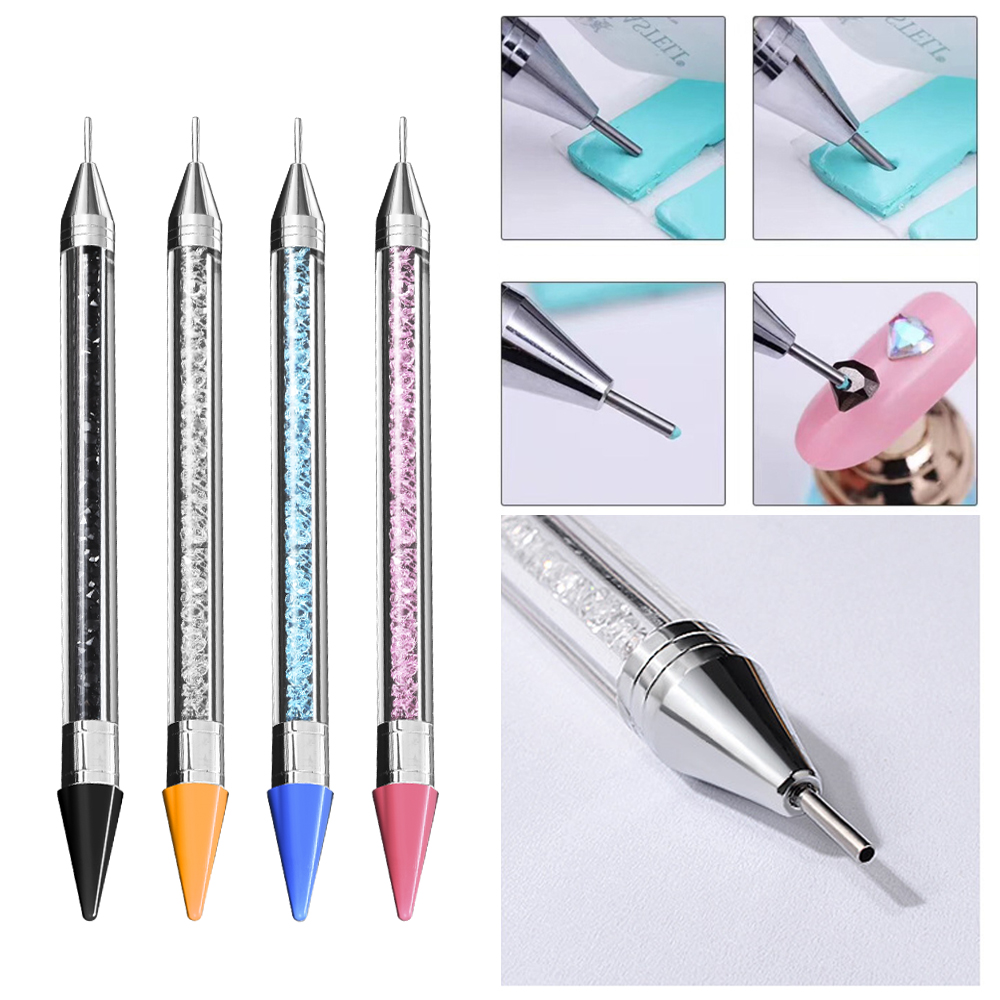 1Pc Dual-ended Dotting Pen Picker Wax Pencil Acrylic Nail Art Tool Manicure Decor Handle Picker Wax