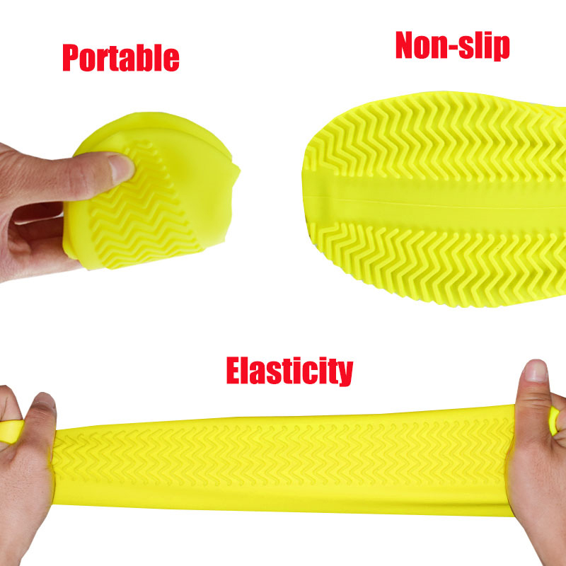 Waterproof Shoe Covers Silicone Material Unisex Shoes Protectors Rain Boots for Outdoor Rainy Days