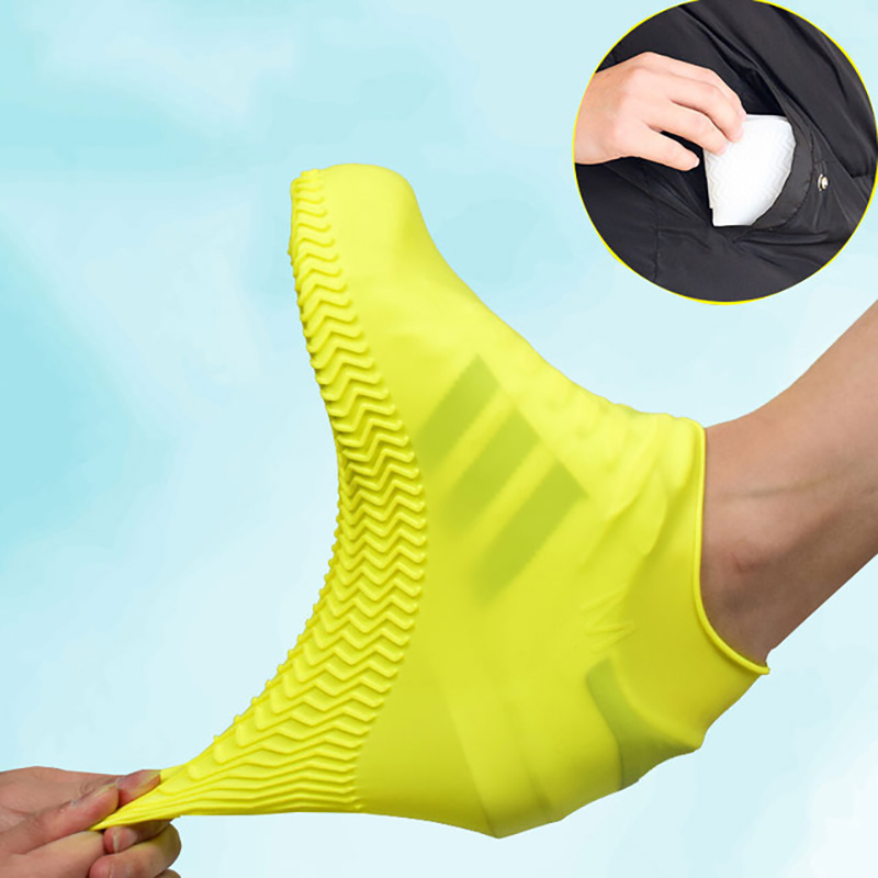 Waterproof Shoe Covers Silicone Material Unisex Shoes Protectors Rain Boots for Outdoor Rainy Days