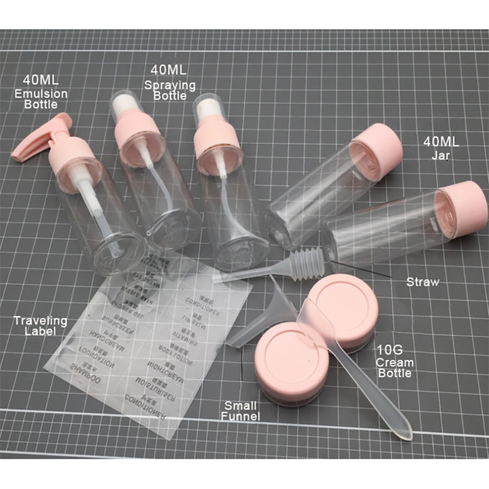 11pcs/Set Portable Spray Refillable Bottles Kit Cream Lotion Makeup Container Travel Spray Bottles