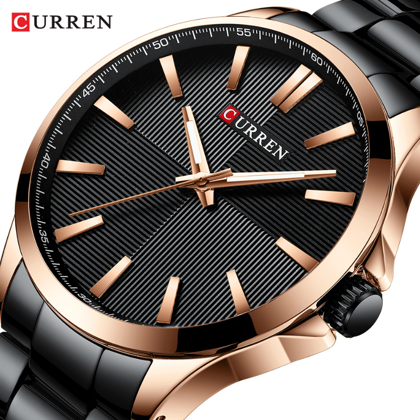 CURREN Men&apos;s Watches Men Fashion Watch Luxury Stainless Steel Band  Wristwatch Business Clock Sales